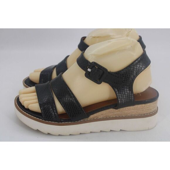 Franco Sarto Womens Colton Strapped Sandals Black Size: 7M - Picture 9 of 11